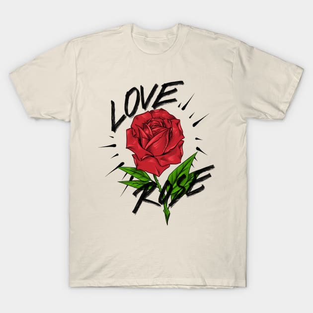 Love rose T-Shirt by Made1995